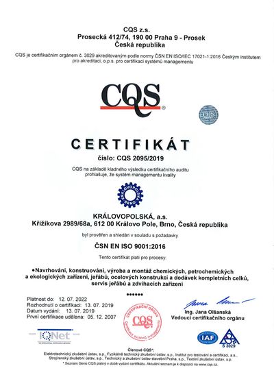 ISO 9001_cz | Certifikace a oprávnění pro výrobu